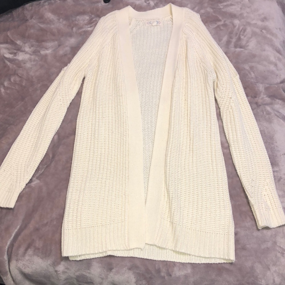 White cardigan
